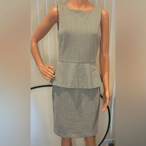 Banana Republic Black and White Peplum dress